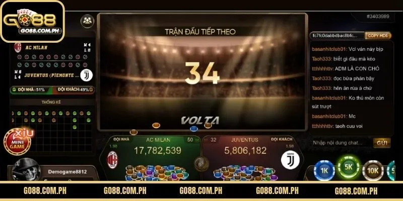 Chiến thuật chơi Volta MD5 tại GO88 hiệu quả